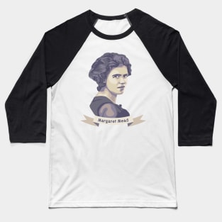 Margaret Mead Portrait Baseball T-Shirt